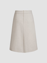 Ivory Glow Zip Up Skirt