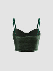 Velvet Adjustable Strap Cami Top