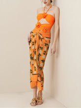 Floral Pattern Cover Up Wrap Skirt