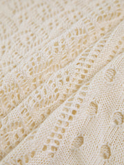Semi-Sheer Leisure Eyelet Sweater
