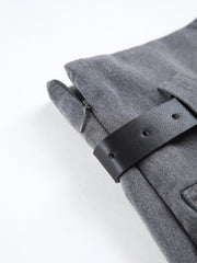 Modern Academia Belted Zippered Mini Skirt