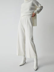 Semi-Sheer Wide Leg Culotte Pants