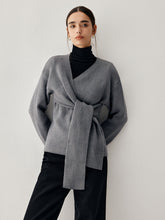 Tie Front Wrap Sweater
