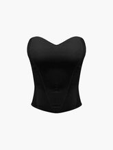Cup Detail Zippered Tube Corset Top