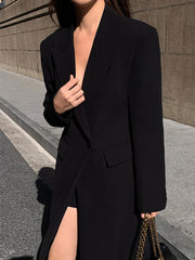 Collar Pocket Blazer Coat