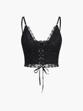 Lace Up Backless Cami Top