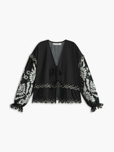 Ruffle Print Knotted Blouse
