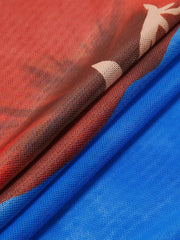 Semi-Sheer Floral Backless Split Dress