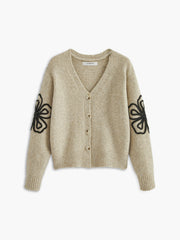Floral Detail V-Neck Cardigan