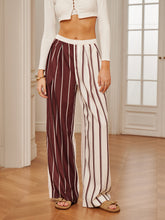 Semi-Sheer Two Tone Pinstripe Pocket Pants