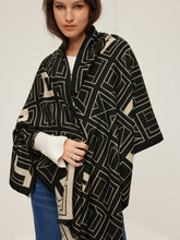 Vintage Two Tone Letters Scarf