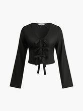Tie Front Slim Blouse