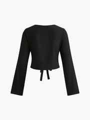 Tie Front Slim Blouse