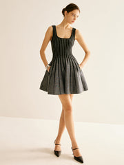 Wool-Blend Sequins Sweater Dress