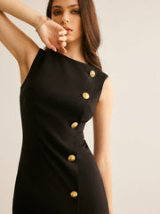 Minimalist Button Tank Dress
