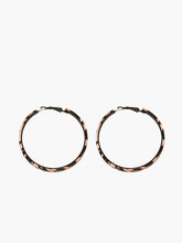 Leopard Printed Hoop Earrings
