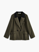 Oversized Tweed Plaid Blazer