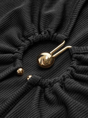 Cutout Hoop-Ring Sexy Bodysuit