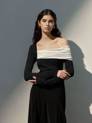 One-Shoulder Ruched Slim Top