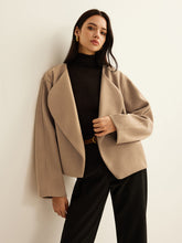 Plain Lapel Shift Jacket