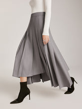 Asymmetrical Pleated Pockets Skirt