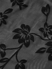 Floral Sheer Mesh Structured Corset