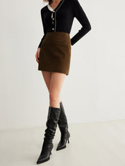 Cotton Corduroy A-Line Skirt