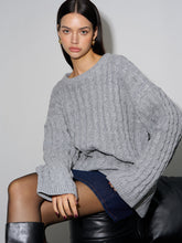 Minimalist Twist Sweater With Matching Scarf