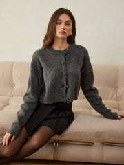 Versatile Button Short Cardigan