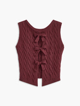 Bow Front Cutout Sweater Vest