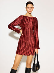 Textured Slim Short Dress