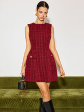 Minimalist Tweed Tank Short Dress