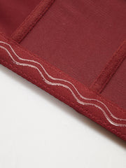 Semi-Sheer Spaghetti Strap Piping Corset Top