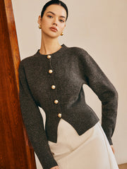 Button Down Split Sweater