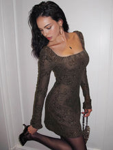 Semi-Sheer Sequins Jacquard Short Dress