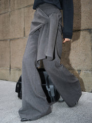 Utility Mid-Waist Knotted Design Pants