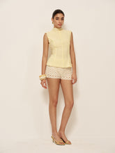 Semi-Sheer Textured Peplum Top