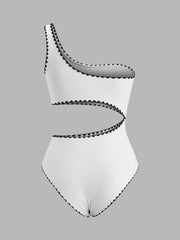 One-Shoulder Cutout Swimsuit