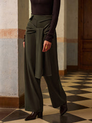 Mid-Waist Knotted Pants