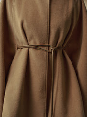 Stand Collar Lariat-Belted Warm Cloak