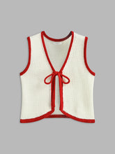 Color Block Knotted Sweater Vest