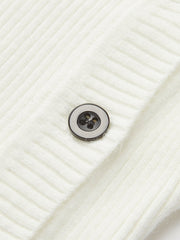 Plain Asymmetrical Breasted Sweater