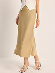 Satin High-Waist Skirt