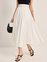 Semi-Sheer Elegant A-Line Pleated Skirt