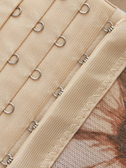 Semi-Sheer Floral Print Sweetheart Corset