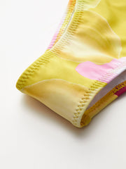 Jersey Floral Print Tie-Neck Bikini Set