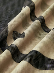 Sheer Printed Wide-Leg Beach Pants