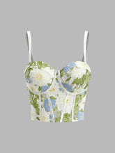 Floral Embroidered Sweetheart Corset