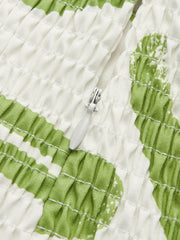 Twist Front Strapless Pleated Dress