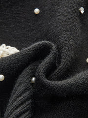 Floral Embellished Button-Back Knit Vest